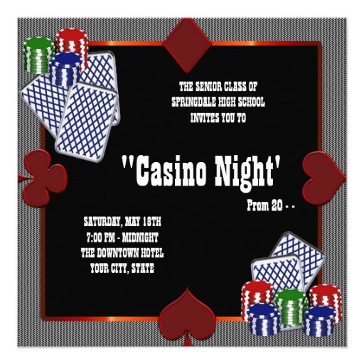 Las Vegas Casino Prom Invitations
