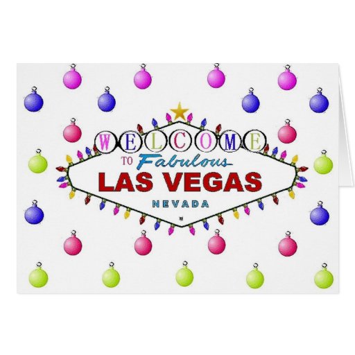 Las Vegas Christmas Cards with Ornaments