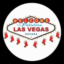 Las Vegas Christmas Stockings Stickers