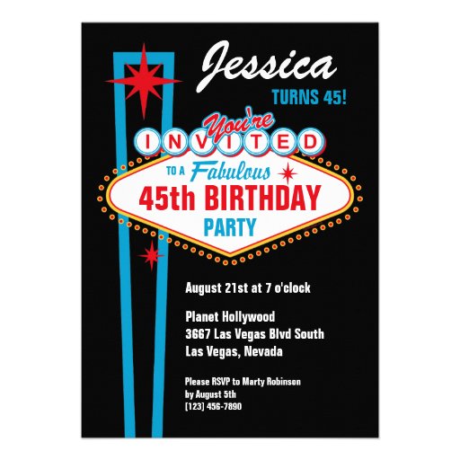 Las Vegas Custom Invitation