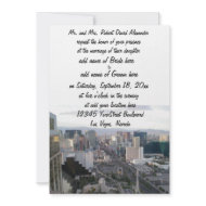 Las Vegas Day and Night Strip View invitation