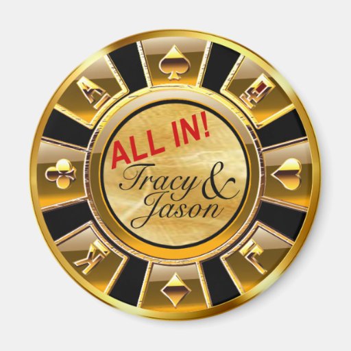 Las vegas casino poker chip magnet