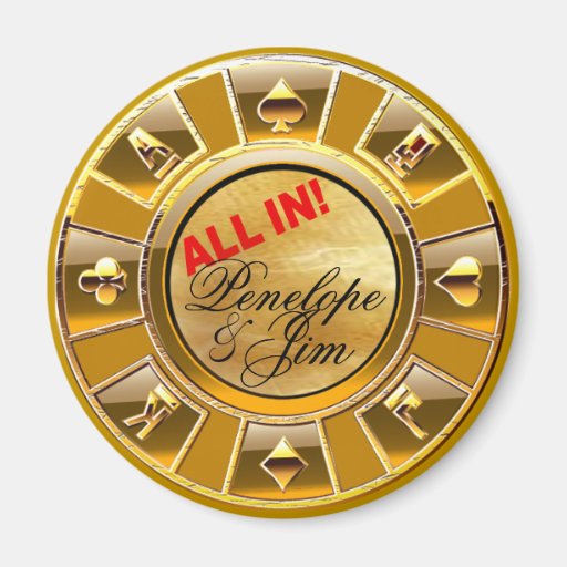 Las vegas casino poker chip magnet