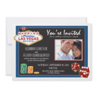 Las Vegas Destination Wedding Invitation (blue) invitation