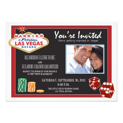 Las Vegas Destination Wedding Invitation (red)
