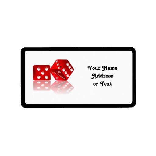 Las Vegas Dice Custom Address Label