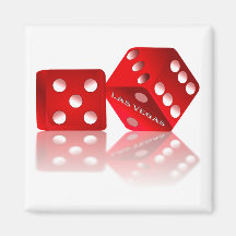 Las Vegas Dice Refrigerator Magnet