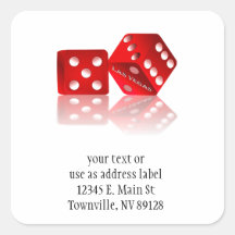 Las Vegas Dice Square Sticker