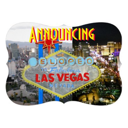 Las Vegas Elope Wedding Announcement