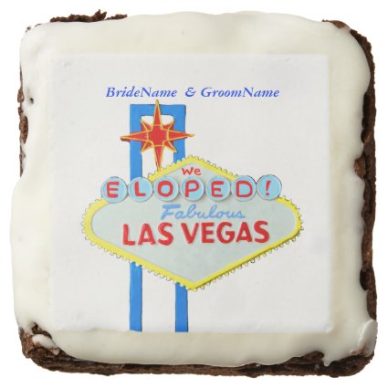 Las Vegas Elope Wedding Reception Brownie