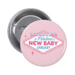 Las Vegas Expecting Custom Month Pinback Buttons