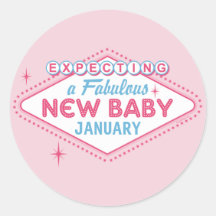 Las Vegas Expecting Custom Month Sticker