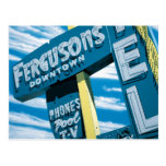 Las Vegas Fergusons Motel Retro Neon Sign Postcard