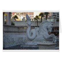 Las Vegas fountain statuary.jpg Greeting Card