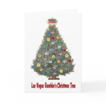 Las Vegas Gambler's Christmas Tree Card