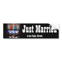 Las Vegas Good Luck  Just Married Bumper Stickers