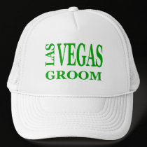 LAS VEGAS GREEN TEXT GROOM Hat hats