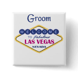Las Vegas Groom Button button
