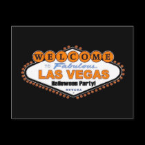 Las Vegas Halloween Party Postcard Pumpkin Lights by vegasdusoleil Las Vegas Halloween Party Postcard Pumpkin Lights