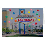 Las Vegas Happy 21st Birthday Card in Blue