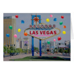 Las Vegas Happy 21st Birthday Card in Pink