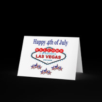 Las Vegas Happy 4th of July Card