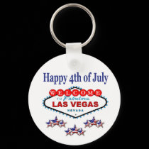 Las Vegas Happy 4th of July Keychain