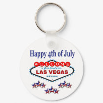 Las Vegas Happy 4th of July Keychain