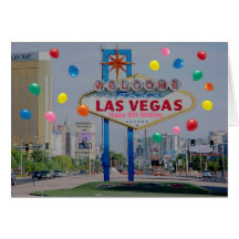 Las Vegas Happy 50th Birthday Card  in Pink