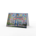 Las Vegas Happy Birthday Card with Balloons