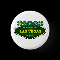 Las Vegas Happy St. Patrick's Day Button buttons