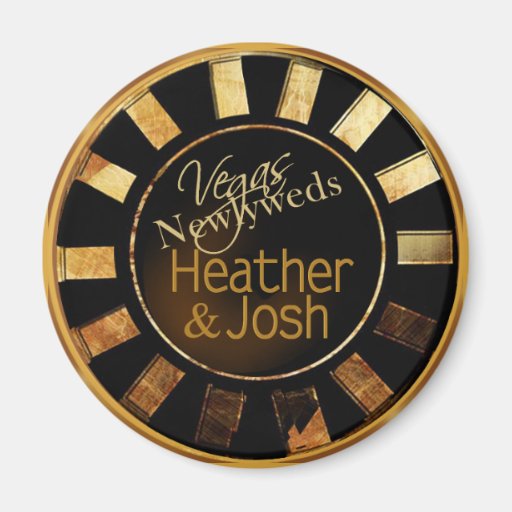 Las vegas casino poker chip magnet