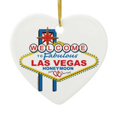 Las Vegas Honeymoon Christmas Ornaments