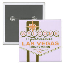 Las Vegas Honeymoon Pinback Button