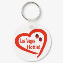 Las Vegas Hottie Keychain with dice Heart Shape