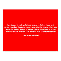Las Vegas is so big. It is so large, so full of... Post Cards