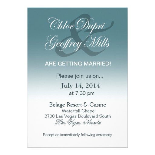 Las Vegas Jackpot Hearts Wedding caspian Custom Announcement