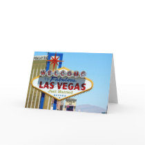 Las Vegas Just Married Announcement Card
