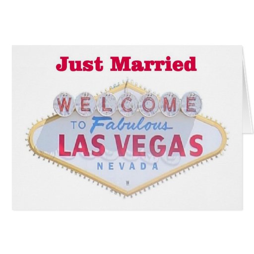 Las Vegas Just Married Cards Zazzle