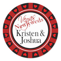 Las Vegas Kristen & Josh Casino Chip Envelope Stickers