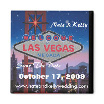 las vegas large, Nate & Kelly, Save The Date, O... Magnets