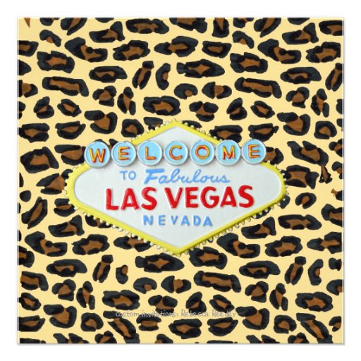 Las Vegas Leopard Fur Bachelorette Party Personalized Invitation