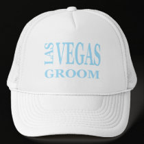 LAS VEGAS LIGHT BLUE TEXT GROOM Hat hats