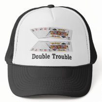 Las Vegas Lucky Double Trouble Gambler's Cap! hats by vegasdusoleil Las Vegas Lucky Double Trouble Gambler's Cap! hats
