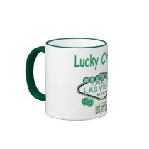 Las Vegas Lucky Green Charms Ringer T Mug by vegasdusoleil Las Vegas Lucky Green Charms Ringer T Mug