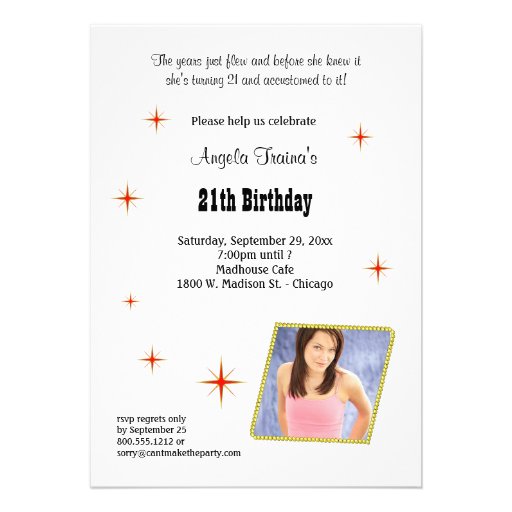 Las Vegas Marquee Birthday Party Invitation