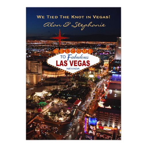 Las Vegas Marriage Announcement Cards (front side)