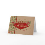 Las Vegas Merry Christmas Mistletoe Card