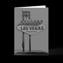 Las Vegas Merry Christmas Retro Card