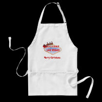 Las Vegas Merry Christmas Santa Apron